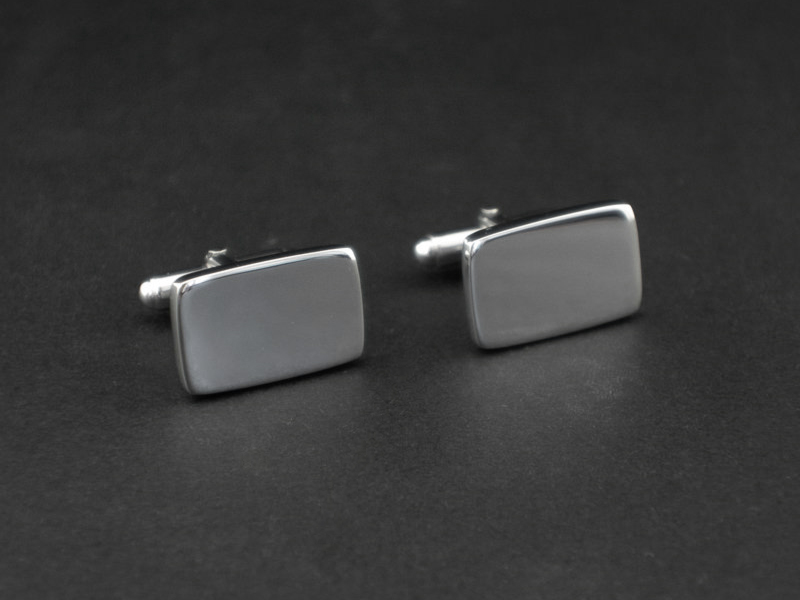 Personalized Cufflinks Milano 925 Sterling Silver Rectangleproduct image #1