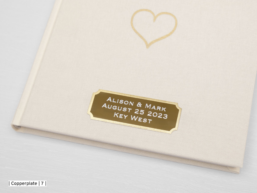 Wedding Guest Book Off White Heart Squareproduct image #2