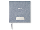 Wedding Guest Book Denim Blue Heart Squareproduct thumbnail #1