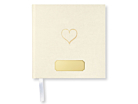 Wedding Guest Book Off White Heart Squareproduct thumbnail #1