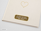 Wedding Guest Book Off White Heart Squareproduct thumbnail #2