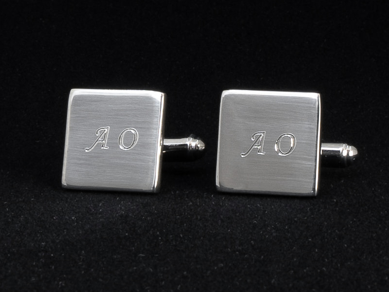 Personalized Cufflinks Milano 925 Sterling Silver Squareproduct zoom image #1