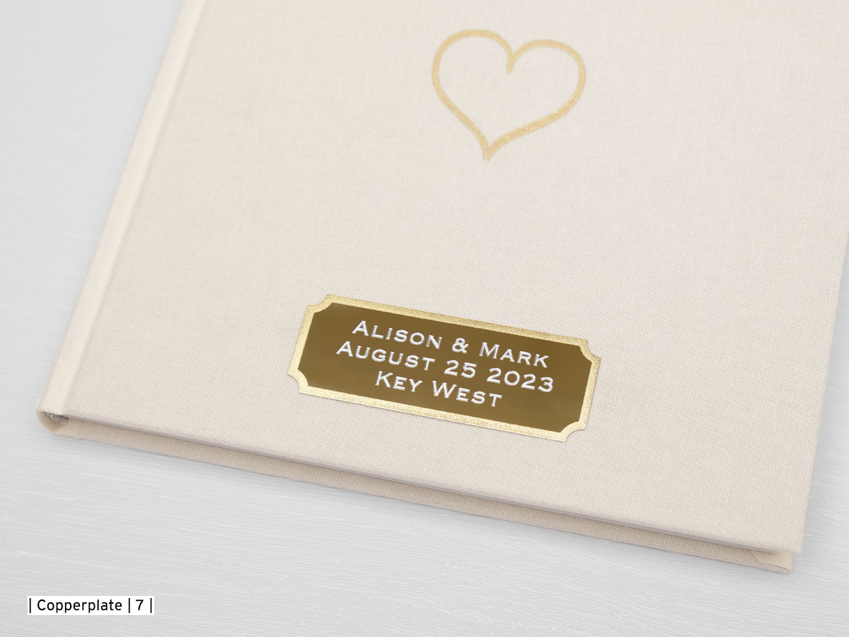 Wedding Guest Book Off White Heart Squareproduct zoom image #2